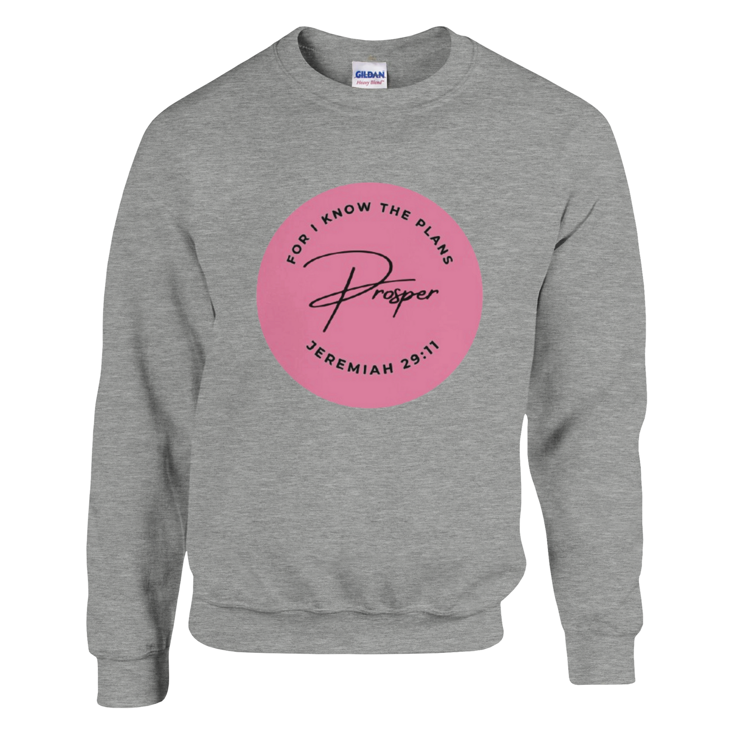 Jeremiah 29:11 Sweatshirt Gray front view