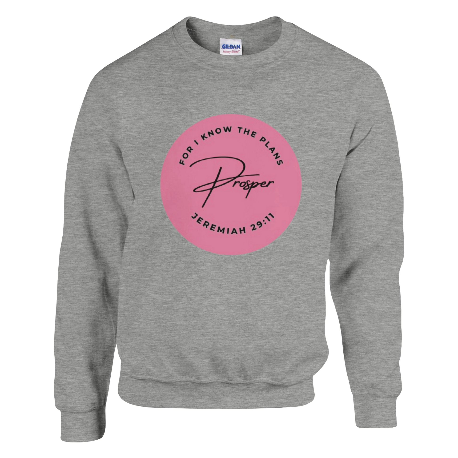 Jeremiah 29:11 Sweatshirt Gray front view