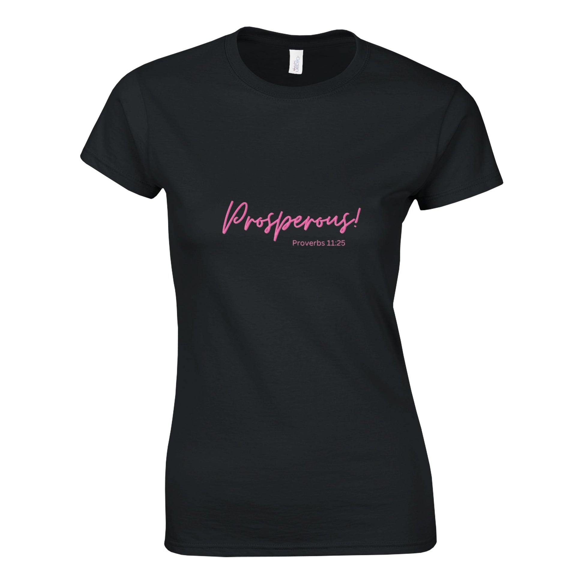 Prosperous Proverbs 11:25 T-Shirt, Black