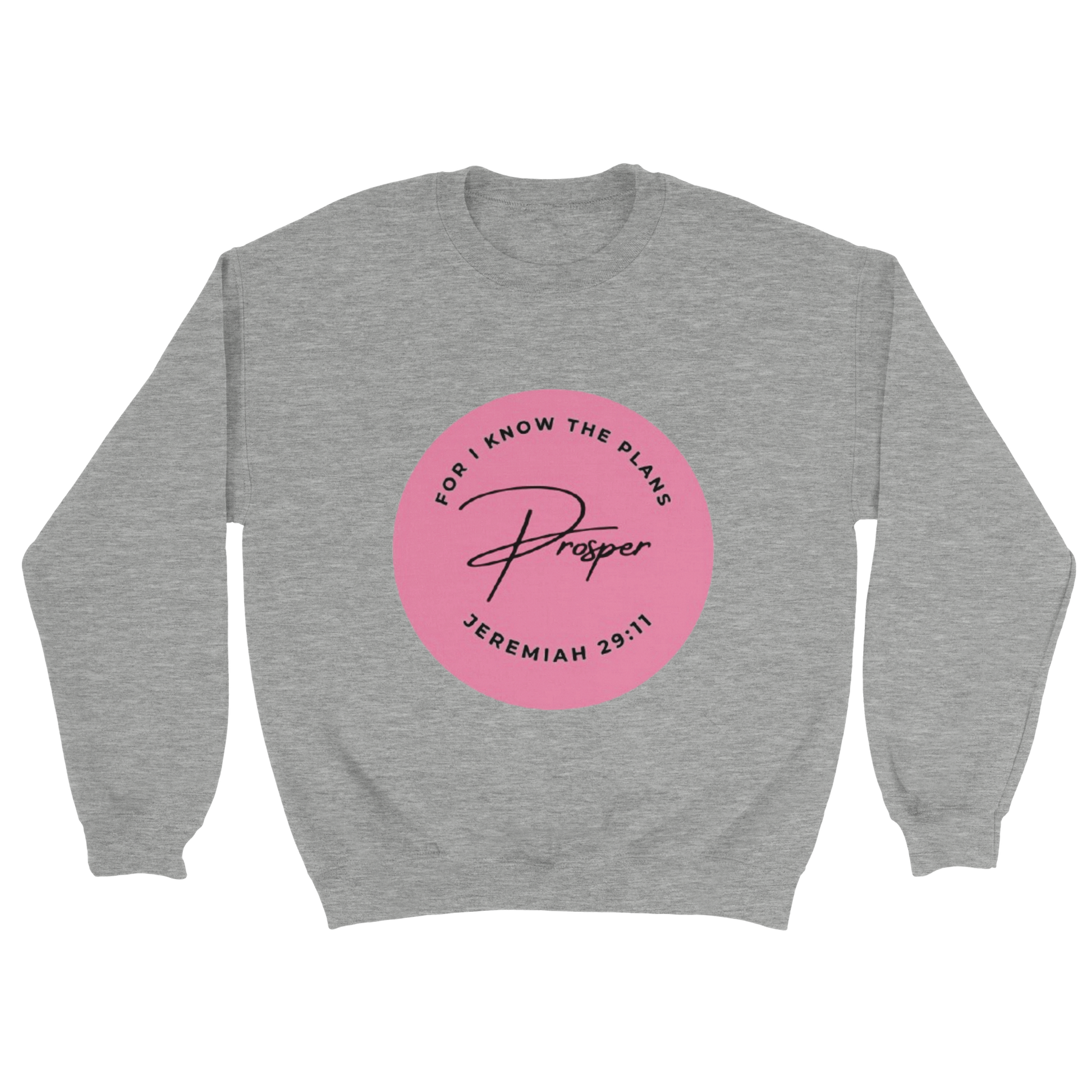 Jeremiah 29:11 Prosper Gray Sweatshirt flat